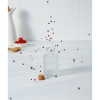 Баночка стеклянная для специй с пробковой крышкой Доляна &laquo;Парфе. Ажур&raquo;, 100 мл, 10&times;5 см