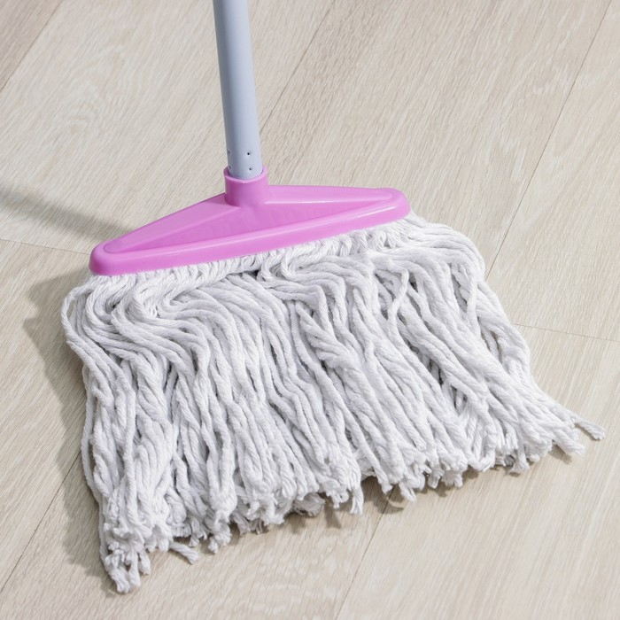 Швабра для мытья пола Доляна «Веревочная плоская», насадка 23 см, металлическая ручка 118 см, цвет МИКС Швабра для мытья пола Доляна «Веревочная плоская», насадка 23 см, металлическая ручка 118 см, цвет МИКС