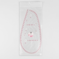 Лекало портновское метрическое &laquo;Капля&raquo;, 26 &times; 12,5 см, толщина 0,5 мм, цвет прозрачный