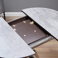 Стол обеденный на одной ножке раздвижной Норд, 90(122)х90х79, ЛДСП 22мм/Пластик, Бетон