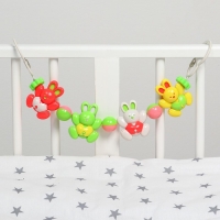 Растяжка на коляску/кроватку &laquo;Зайки&raquo;, 4 игрушки, Крошка Я