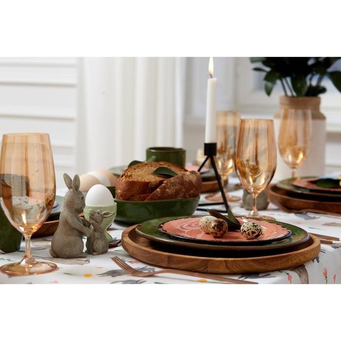 Скатерть пасхальная, Доляна Fluffy bunnies 180х144 см, 100% хлопок, 164 г/м2