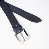 Ремень, ширина 4 см, винт, пряжка металл, цвет синий Ремень, ширина 4 см, винт, пряжка металл, цвет синий