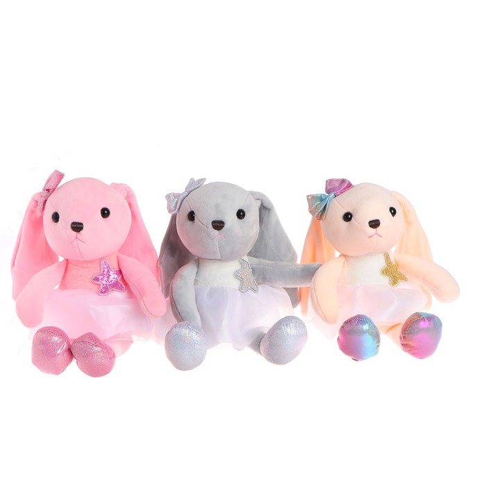 Мягкая игрушка &laquo;Зайка со звездой&raquo;, цвета МИКС