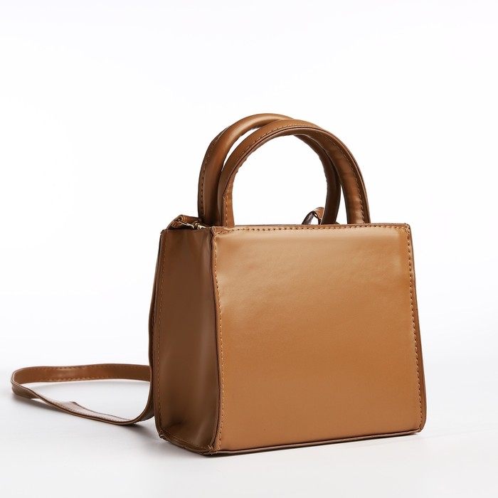 Сумка женская тоут на молнии, цвет коричневый Сумка женская тоут на молнии, цвет коричневый