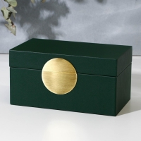 Шкатулка для украшений &laquo;Изумруд&raquo; экокожа, набор 2 шт.