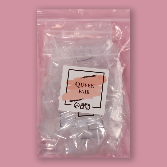 Типсы для наращивания ногтей, 500 шт, форма овал, 10 размеров, цвет прозрачный