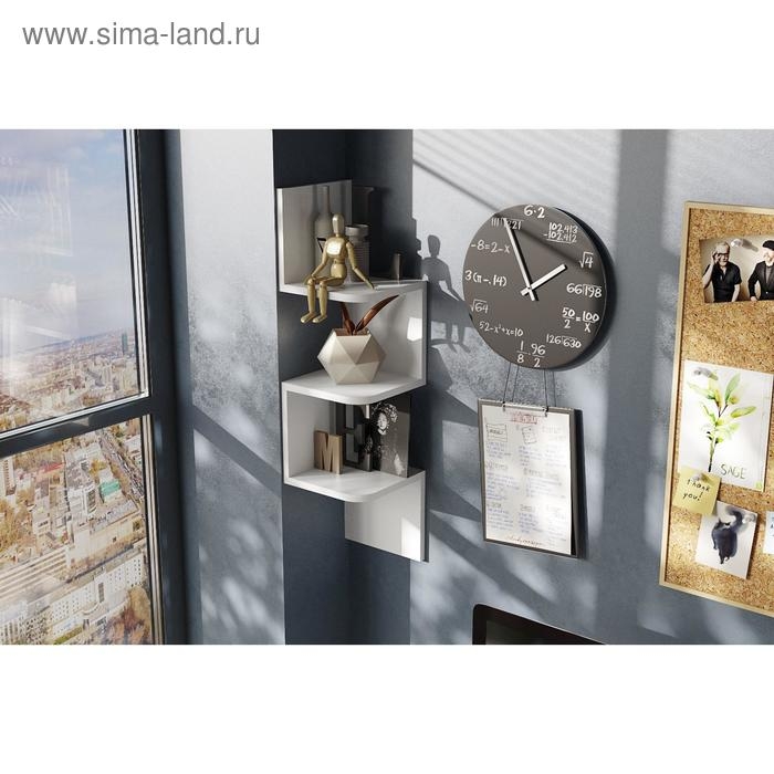 Полка угловая ЛОФТ, 225х225х850, Белый Полка угловая ЛОФТ, 225х225х850, Белый