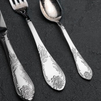 Набор столовых приборов &laquo;Императорский&raquo;, 24 предмета, художественная роспись, декоративная коробка