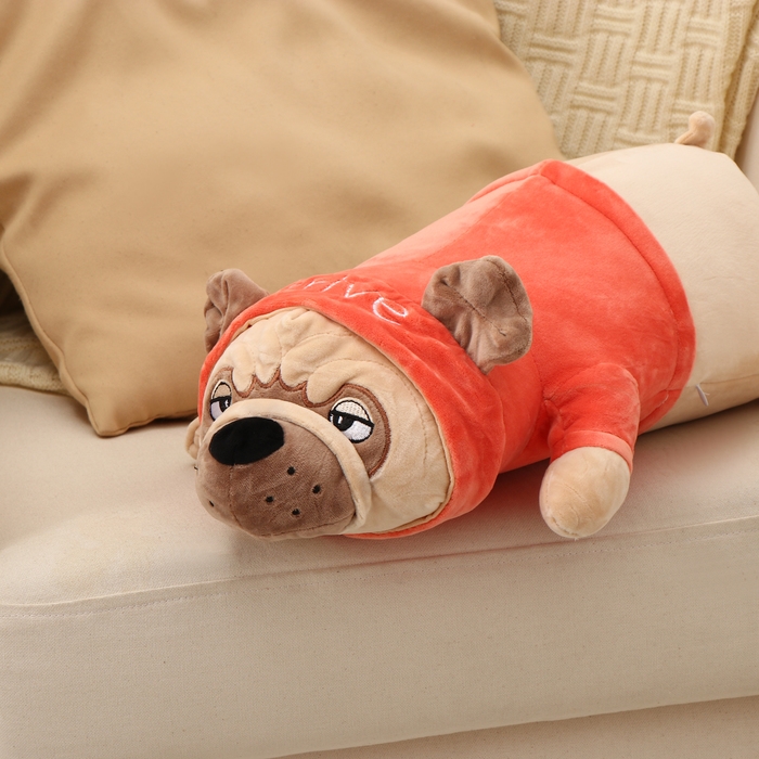 Мягкая игрушка &laquo;Мопс в футболке&raquo;, 50 см, цвет красный