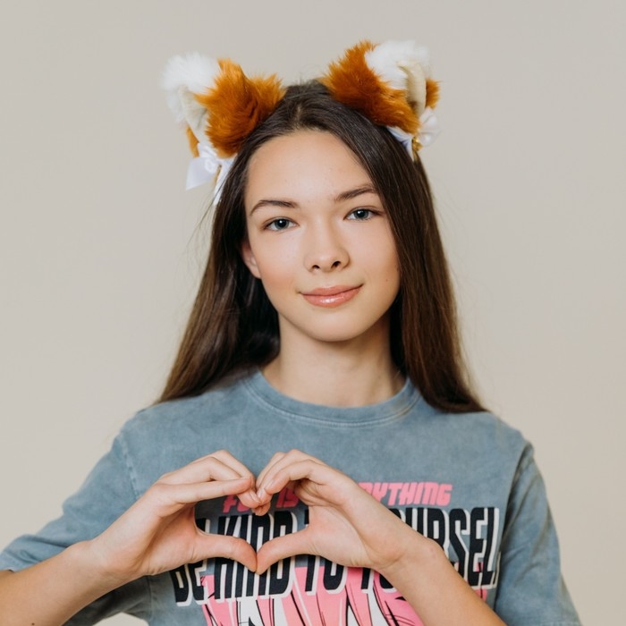 Карнавальный ободок новогодний «Котик» с бантиками, аниме Карнавальный ободок новогодний «Котик» с бантиками, аниме