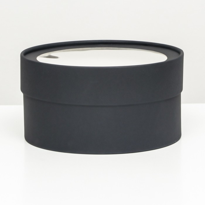 Подарочная коробка Подарочная коробка "Black", чёрная, завальцованная с окном, 21 х 11 см