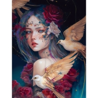 Картина по номерам с подрамником и поталью &laquo;Взгляд&raquo;, 30 х 40 см