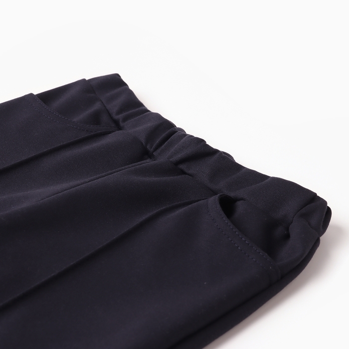 Школьные брюки для девочки, цвет синий, рост 152