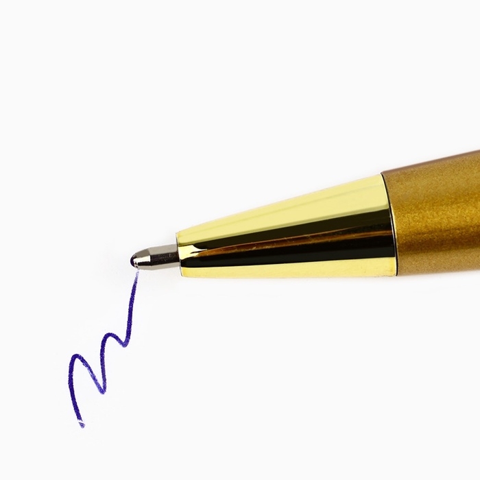 Ручка шариковая синяя паста металлический корпус «Ты совершенна», золотой корпус 1.0 мм Ручка шариковая синяя паста металлический корпус «Ты совершенна», золотой корпус 1.0 мм