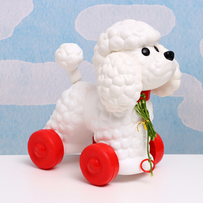 Развивающая игрушка - каталка детская Развивающая игрушка - каталка детская "Пудель" на веревочке, 26 х 15 х 27 см