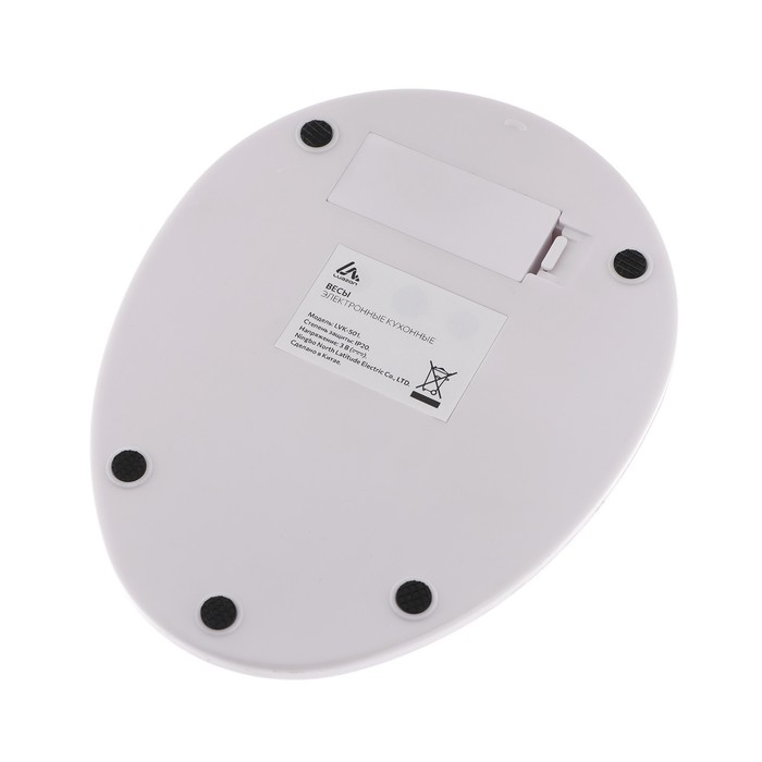 Весы кухонные Luazon LVK-501, электронные, до 5 кг, белые Весы кухонные Luazon LVK-501, электронные, до 5 кг, белые