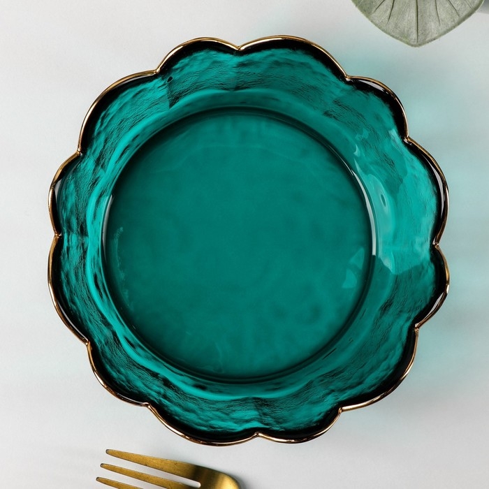 Салатник стеклянный фигурный &laquo;Цветочный&raquo;, 500 мл, 15&times;5 см