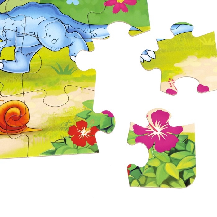 Пазл «Играющие динозаврики», 35 деталей Пазл «Играющие динозаврики», 35 деталей