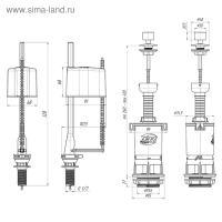 Арматура для смывных бачков "АНИ Пласт" WC4550 Эконом, с нижней подводкой 1/2", шток хром Арматура для смывных бачков "АНИ Пласт" WC4550 Эконом, с нижней подводкой 1/2", шток хром