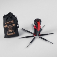 Фонарь многофункциональный, мультитул 8 в 1 "Крутому мужику", 12 х 4 см, 3 ААА Фонарь многофункциональный, мультитул 8 в 1 "Крутому мужику", 12 х 4 см, 3 ААА