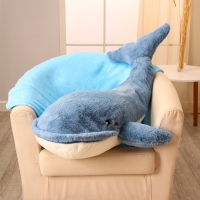 Мягкая игрушка «Кит», 90 см, с пледом, рот на молнии Мягкая игрушка «Кит», 90 см, с пледом, рот на молнии