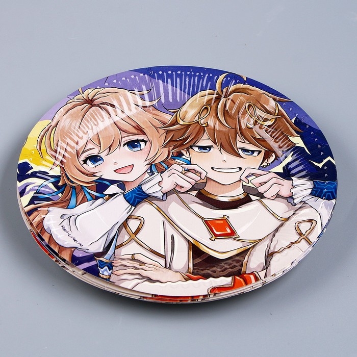 Набор бумажной посуды одноразовый Аниме&raquo;: 6 тарелок, 1 гирлянда, 6 стаканов