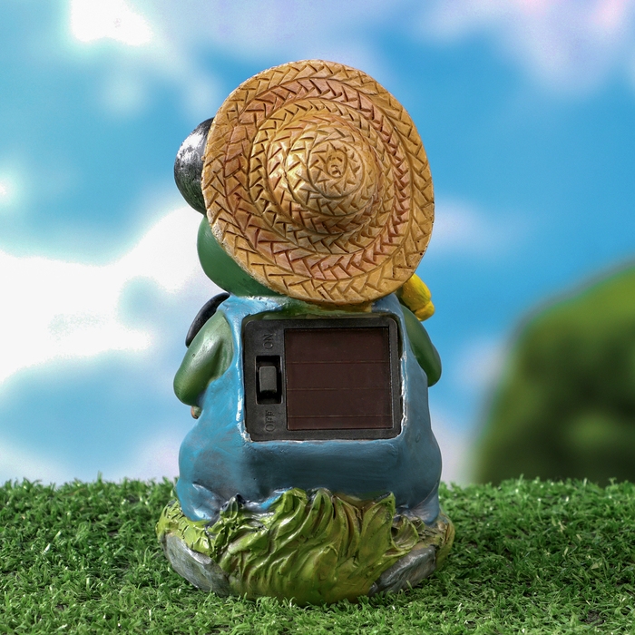 Садовый фонарь Садовый фонарь "Лягушонок с бабочкой" 7х8х15см