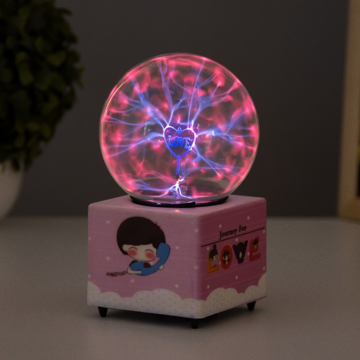 Плазменный шар Плазменный шар "Влюбленные" цветной 8,5х8,5х17 см МИКС