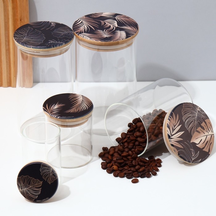 Банка для хранения сыпучих продуктов и круп &laquo;Тропики&raquo;, 950 мл