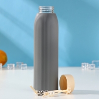 Бутылка для воды стеклянная «Роскошь», 300 мл, h=21 см, цвет МИКС Бутылка для воды стеклянная «Роскошь», 300 мл, h=21 см, цвет МИКС