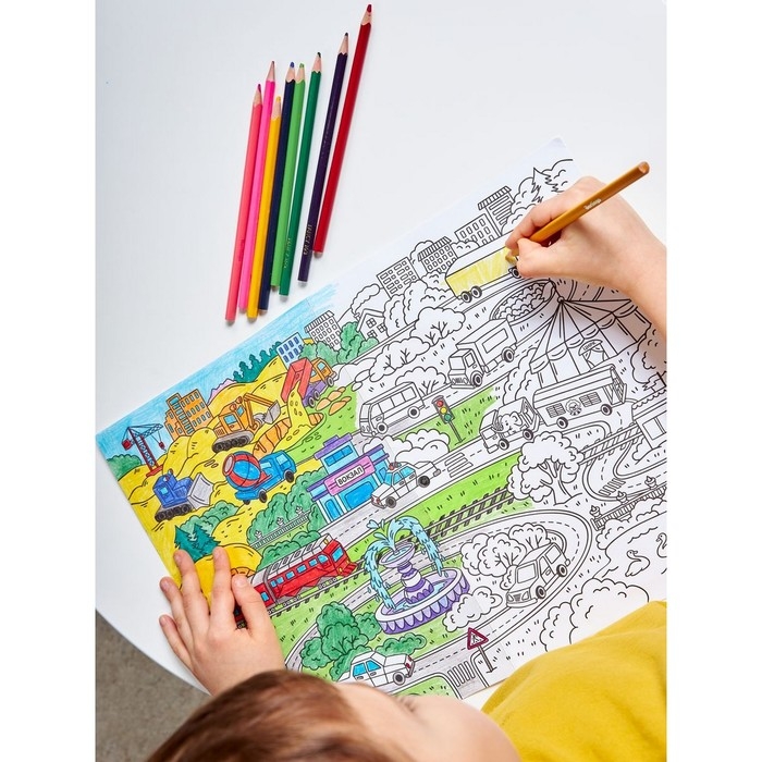 Набор для творчества. Раскраска &laquo;Город&raquo; формат А3