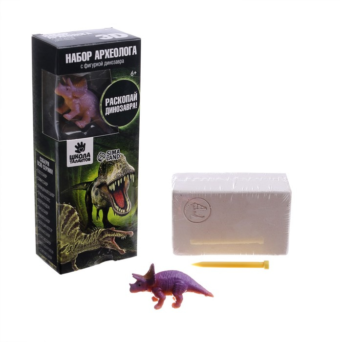 Набор археолога серия с фигуркой-игрушкой динозавра «Трицератопс» Набор археолога серия с фигуркой-игрушкой динозавра «Трицератопс»