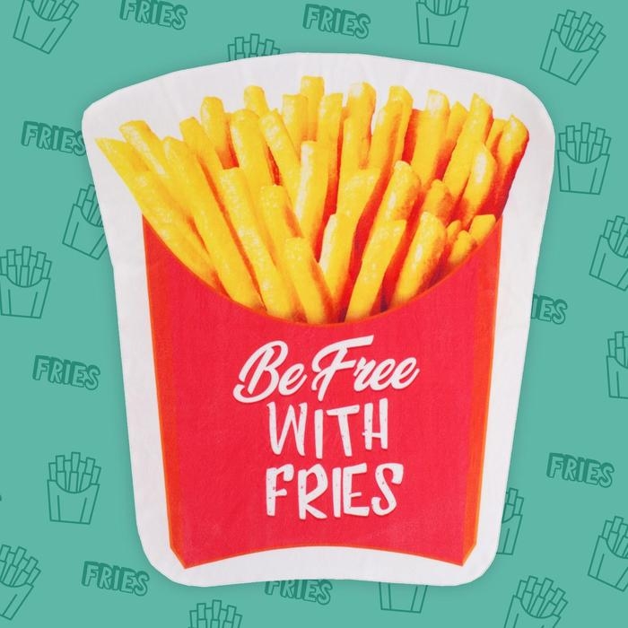 Полотенце пляжное &laquo;Картошка фри&raquo;, 130 &times; 150 см, 100 % п/э