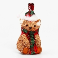 Новый год! Декоративный сувенир &laquo;Мишка в шапочке и шарфе&raquo; 9 &times; 8 &times; 18 см