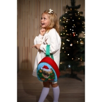 Новогодний детский рюкзак &laquo;Пёсик у ёлки&raquo;, на новый год