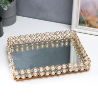 Подставка интерьерная под свечи с зеркалом "Жемчужинки" 5,5х23х30 см Подставка интерьерная под свечи с зеркалом "Жемчужинки" 5,5х23х30 см