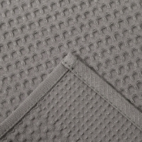 Полотенце "Доляна" цв. серый 35х60 см, 100% хл., крупная вафля 220 г/м2