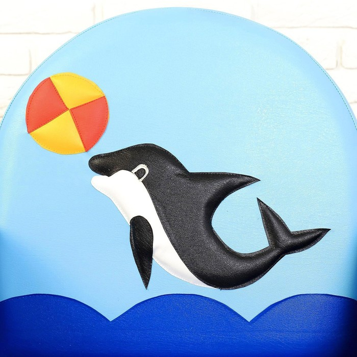 Комплект мягкой мебели &laquo;Агата&raquo;, цвет сине-голубой, с дельфином