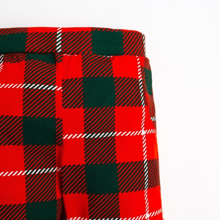 Набор: боди, штанишки и шапочка Крошка Я &laquo;Клетка&raquo;, рост 62-68 см