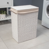 Корзина для белья LaDо́m «Классика», прямоугольная, 37×22×55 см, белая Корзина для белья LaDо́m «Классика», прямоугольная, 37×22×55 см, белая