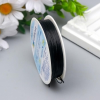 Спандекс для бисера без оплетки "Gamma" d 1 мм  10 х18 м &plusmn; 0.9 м №19 чёрный