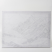 Картина по номерам с подрамником и поталью &laquo;Закат в горах&raquo;, 30 х 40 см