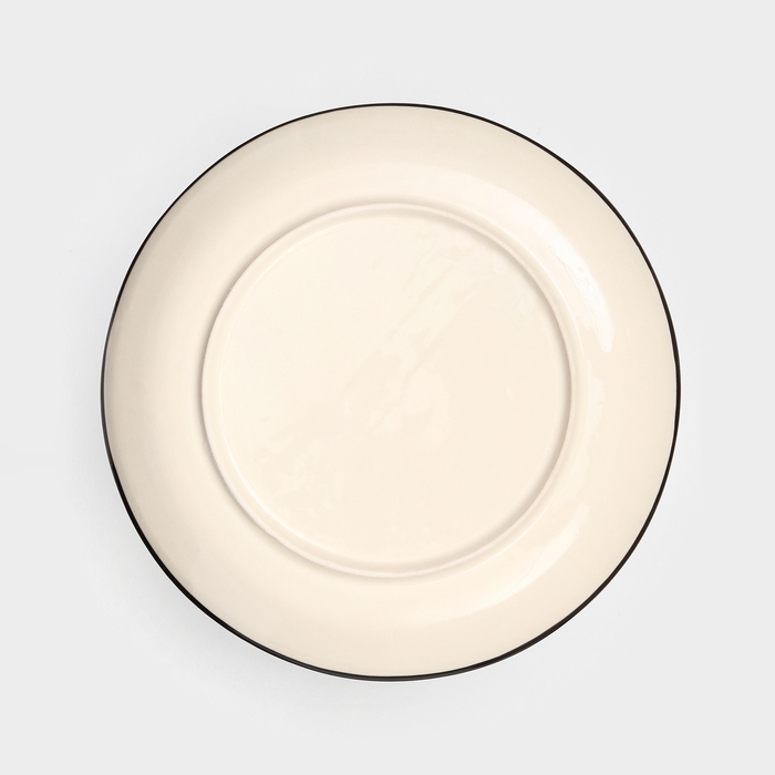 Тарелка керамическая &laquo;Персия&raquo;, плоская, 25 см, жёлтая, 1 сорт, Иран