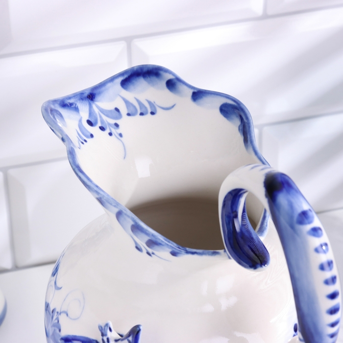 Кувшин "Рассвет", 23 х 20 см, гжель