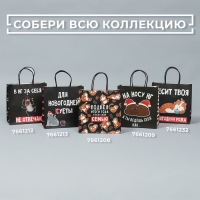Пакет подарочный новогодний &laquo;Новогодняя суета&raquo;, 22 х 22 х 11 см, Новый год