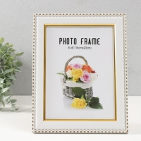 Фоторамка пластик 15х20 см "Золотые волны и точки" белый 18,5х23,5 см Фоторамка пластик 15х20 см "Золотые волны и точки" белый 18,5х23,5 см