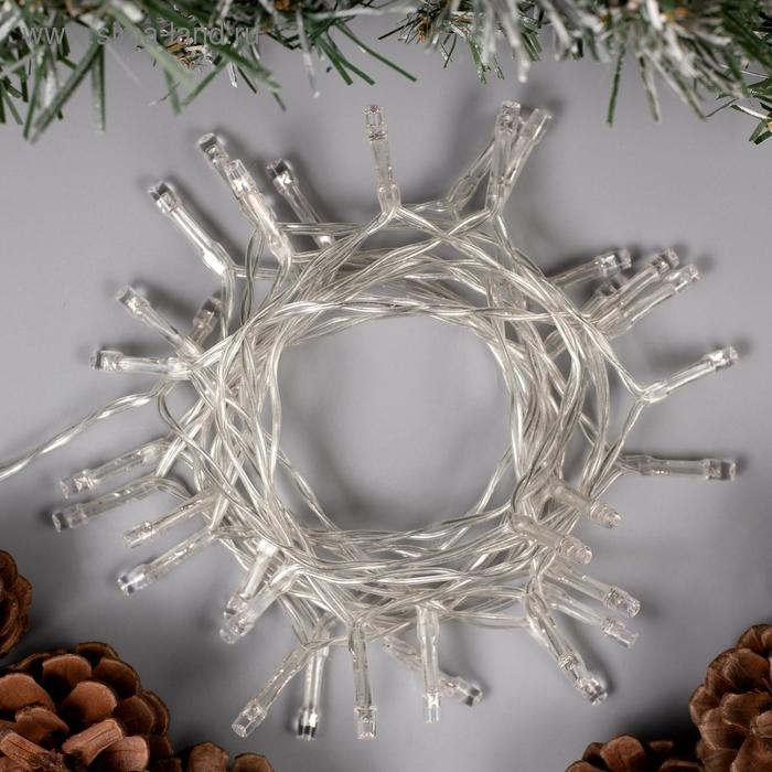 Гирлянда «Нить» 4 м, IP20, прозрачная нить, 40 LED, 2 режима, батарейки AAх3 (нет в комплекте) , свечение фиолетовое Гирлянда «Нить» 4 м, IP20, прозрачная нить, 40 LED, 2 режима, батарейки AAх3 (нет в комплекте) , свечение фиолетовое