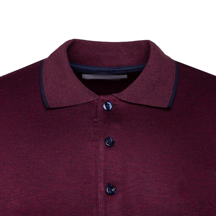Поло мужское с длинным рукавом, цвет бордовый, размер 46 (M)