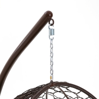 Подвесное кресло КОКОН &laquo;Круглое&raquo; зелёная подушка, черная стойка